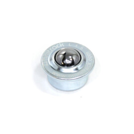 Omnitrack kogelrol (kogelpot) 15 mm met flens, staal, draagvermogen 60 kg, Omnitrack L15