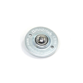 Omnitrack kogelrol (kogelpot) 15 mm met flens, staal, draagvermogen 15 kg, Omnitrack LD16