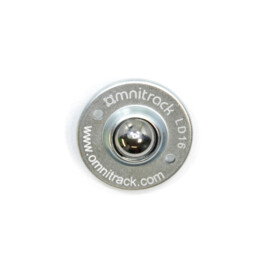 Omnitrack kogelrol (kogelpot) 15 mm met flens, staal, draagvermogen 15 kg, Omnitrack LD16