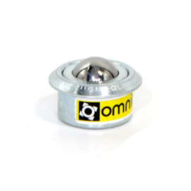 Omnitrack kogelrol (kogelpot) 15 mm met flens, draagvermogen 60 kg, Omnitrack M14