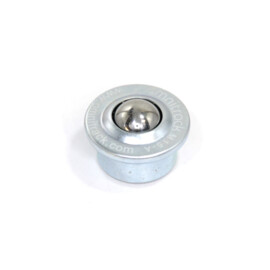 Omnitrack kogelrol (kogelpot) 15 mm voor doorsteekmontage, roestvrij staal, draagvermogen 50 kg, Omnitrack M15A